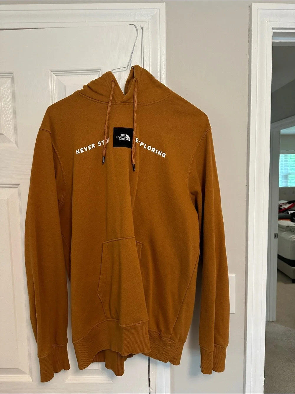 The North Face Men’s Rust Brown Crewneck Hoodie with Logo